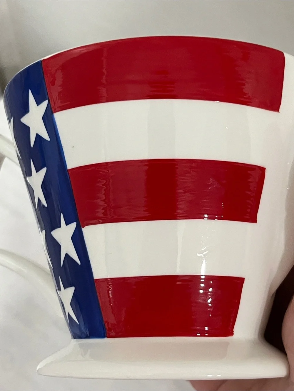 Brian Wood VTG Highly Limited Edition Art Deco Patriotic Ceramic Teapot Signed